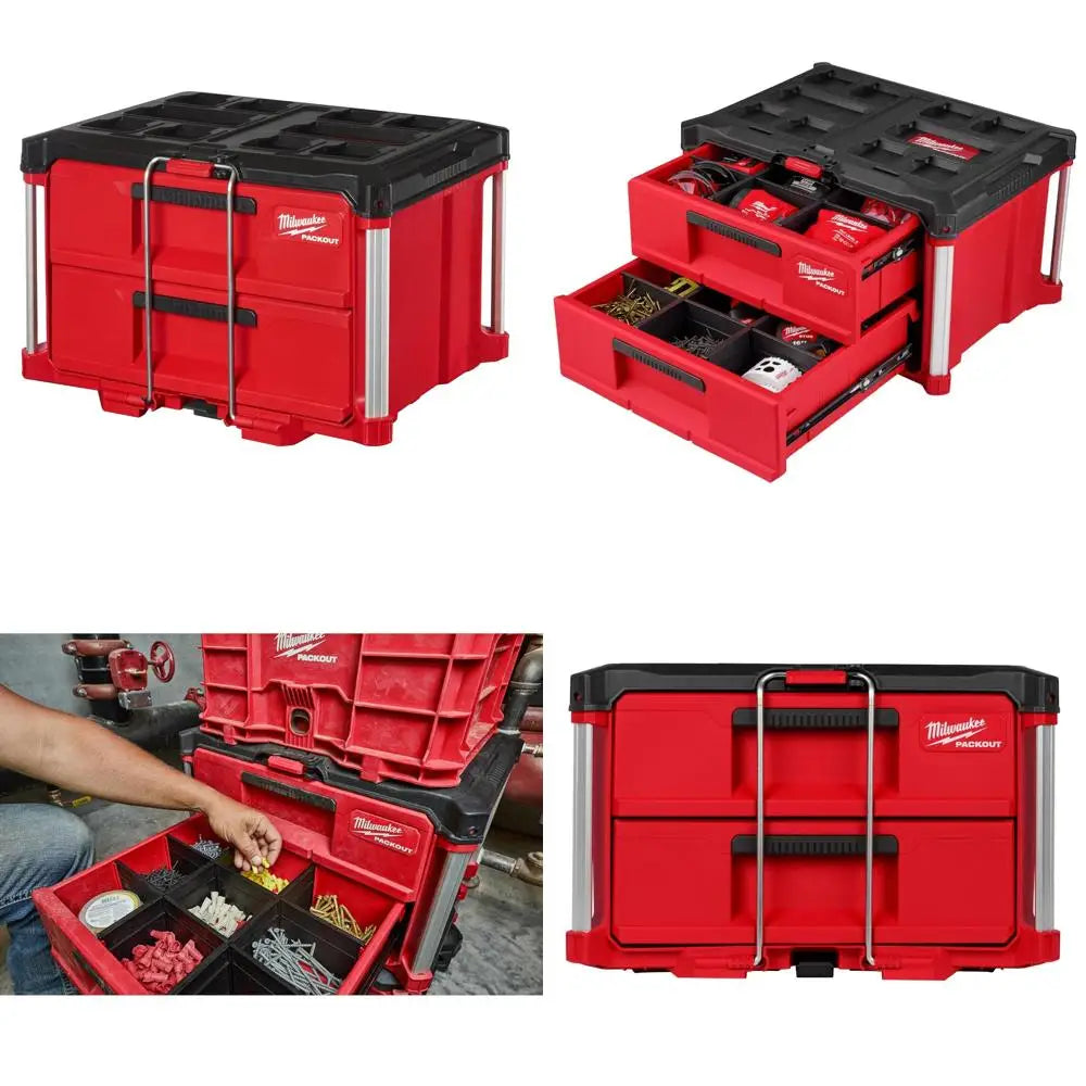 Two Drawer Portable Toolbox with Packout System - Versatile Storage ...