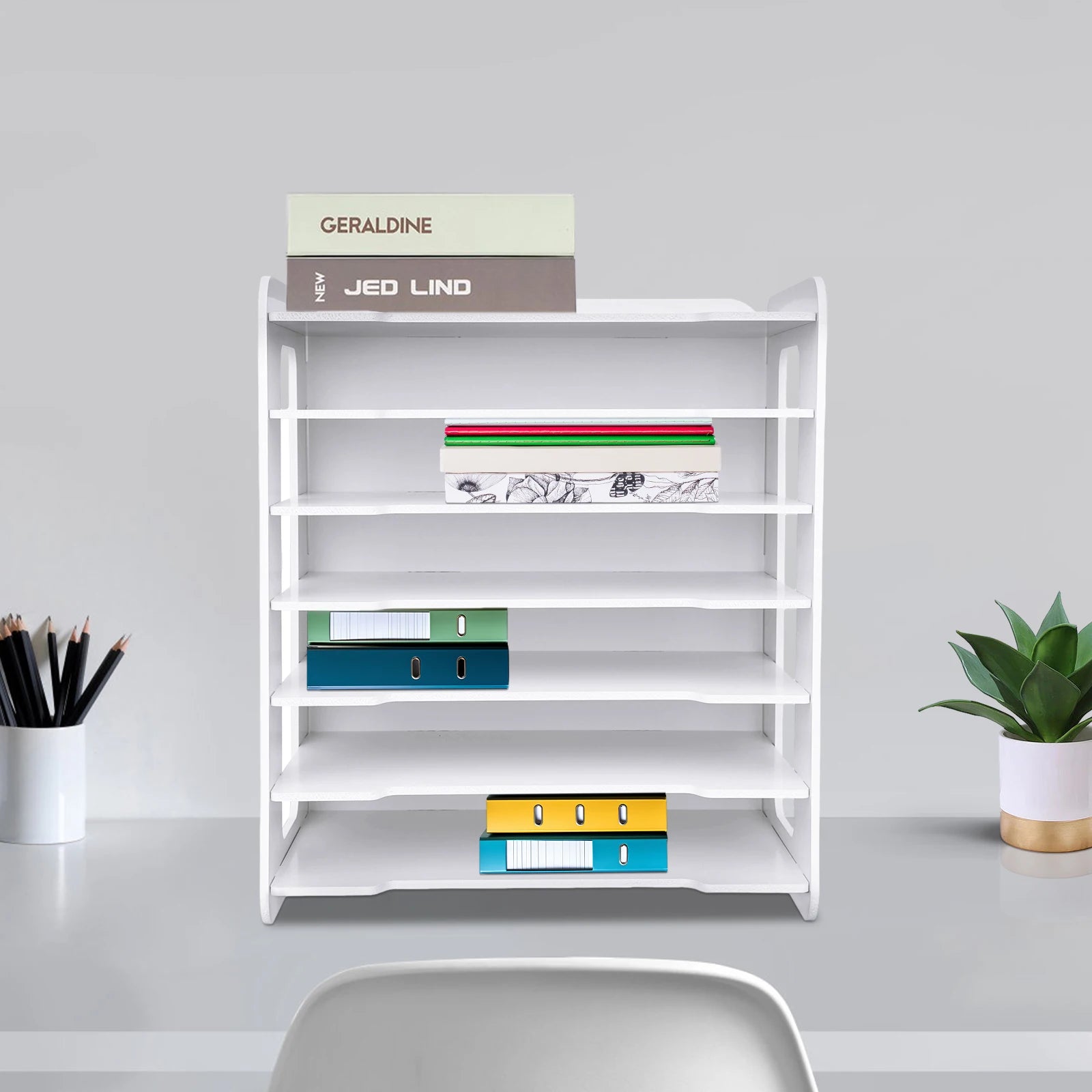 PVC Storage Box | Horizontal 7-Layer Desktop File Organizer Rack for ...