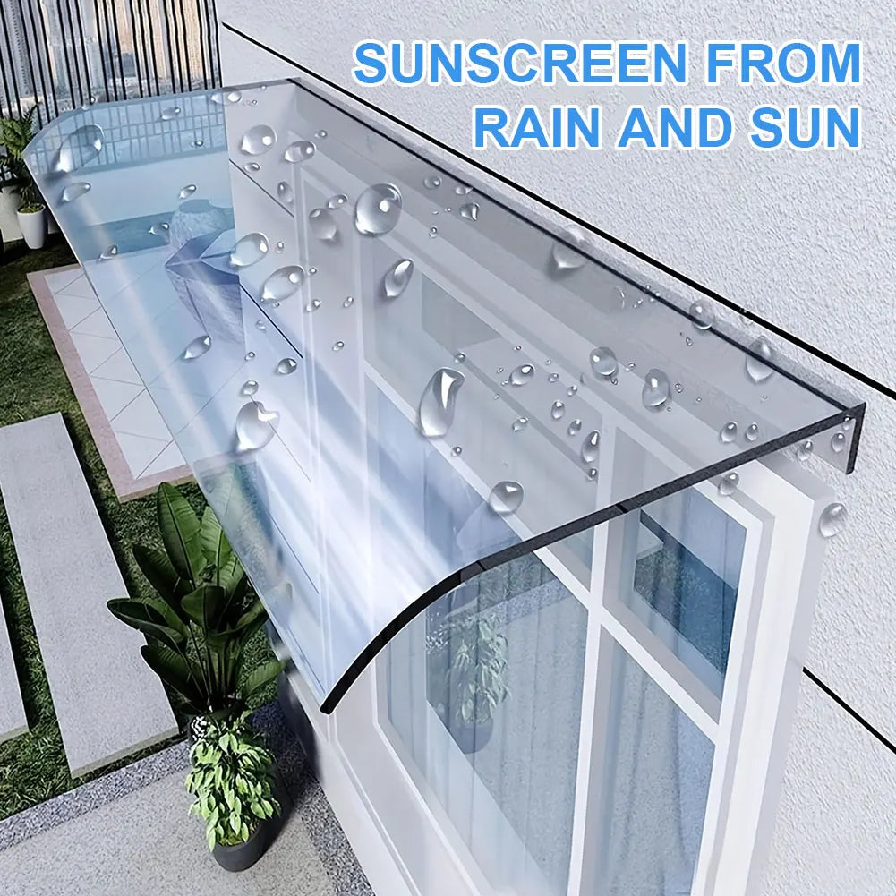 Transparent Window Door Awning - UV Rain Protection Canopy ...