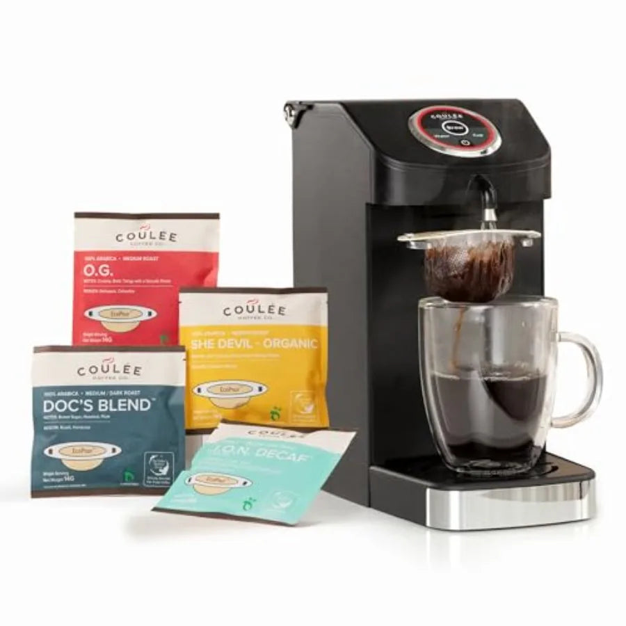 SWIRL Single Serve Coffee Maker - Electric Brewer with Automated Pour ...