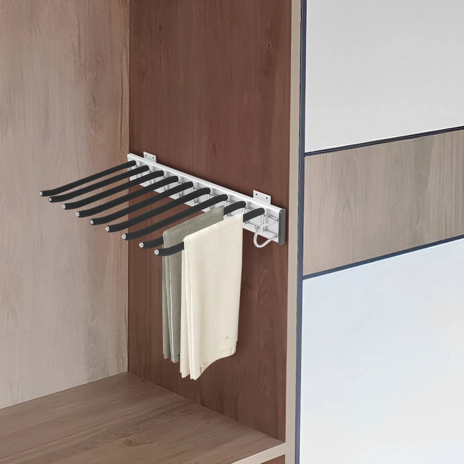Slide Pants Rack Bymaocar 5cm Pull Out Trousers Rack Sliding Pants Rod – Everythings.Life