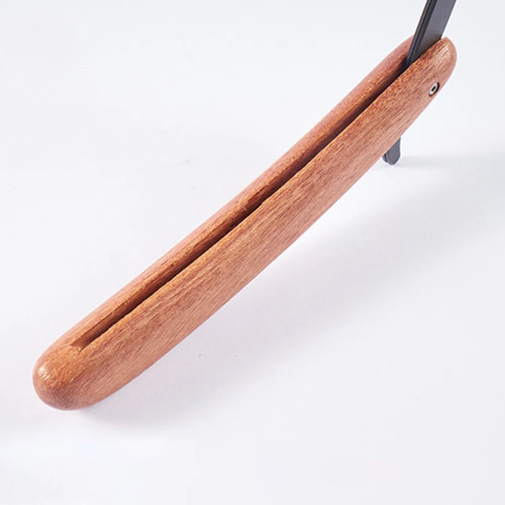 Folding Razor Shaver Beard Shaver - Rosewood Folding Straight Razor with Stainless Steel ...