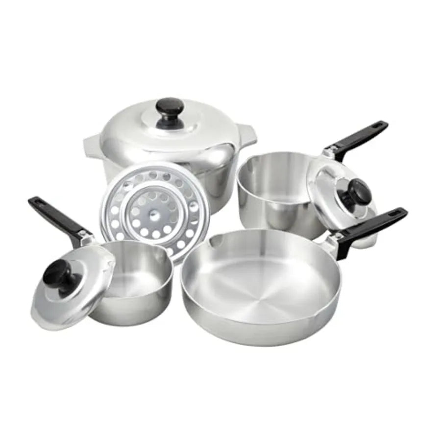 Heavy Duty 8-Piece Cast Aluminum Cajun Cookware Set | Professional Pots ...
