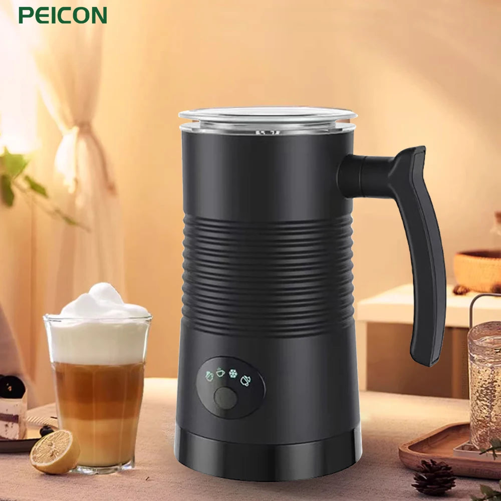 Electric Milk Frother 4-in-1 Automatic Hot Cold Foam Maker Cappuccino ...